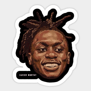 Xavier Worthy Kansas City Portrait Sticker